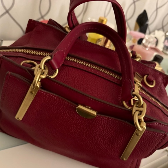 Coach Dreamer 21 Leather Satchel/Crossbody  Oxblood Color. 11Lx7Hx4D. - Picture 8 of 8